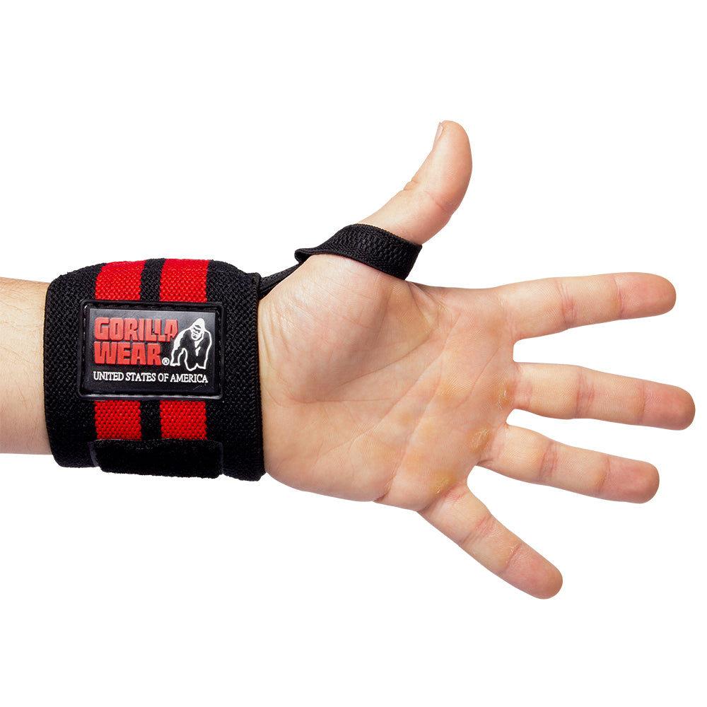Gorilla Wear Wrist Wraps Pro, black/red