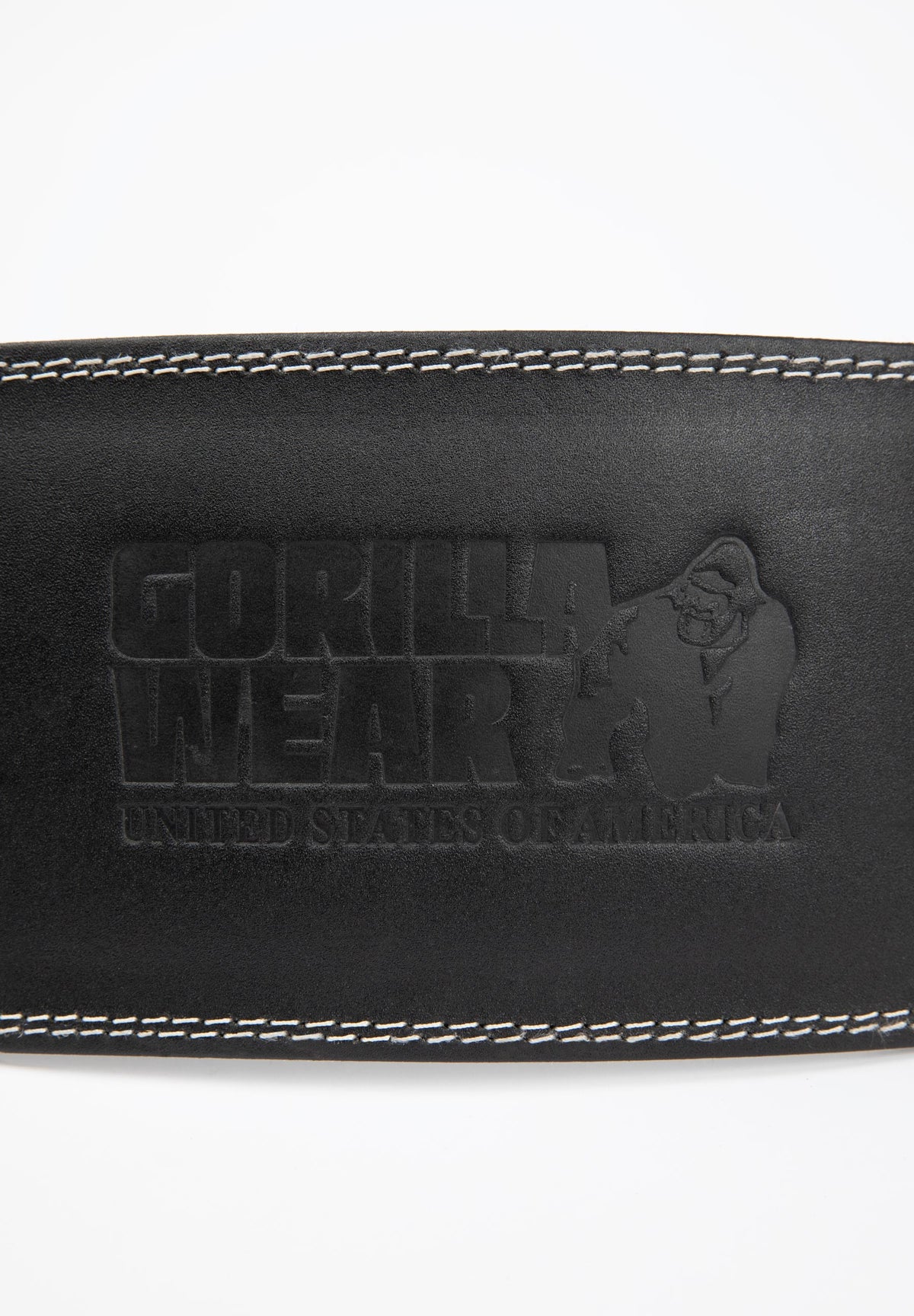 Gorilla Wear 6 Inch Padded Leather Belt, black/black
