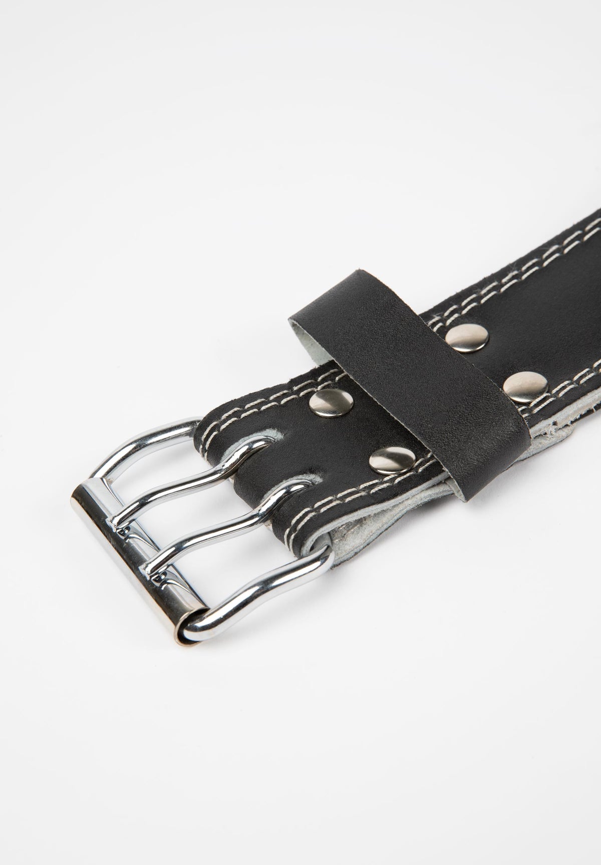 Gorilla Wear 6 Inch Padded Leather Belt, black/black