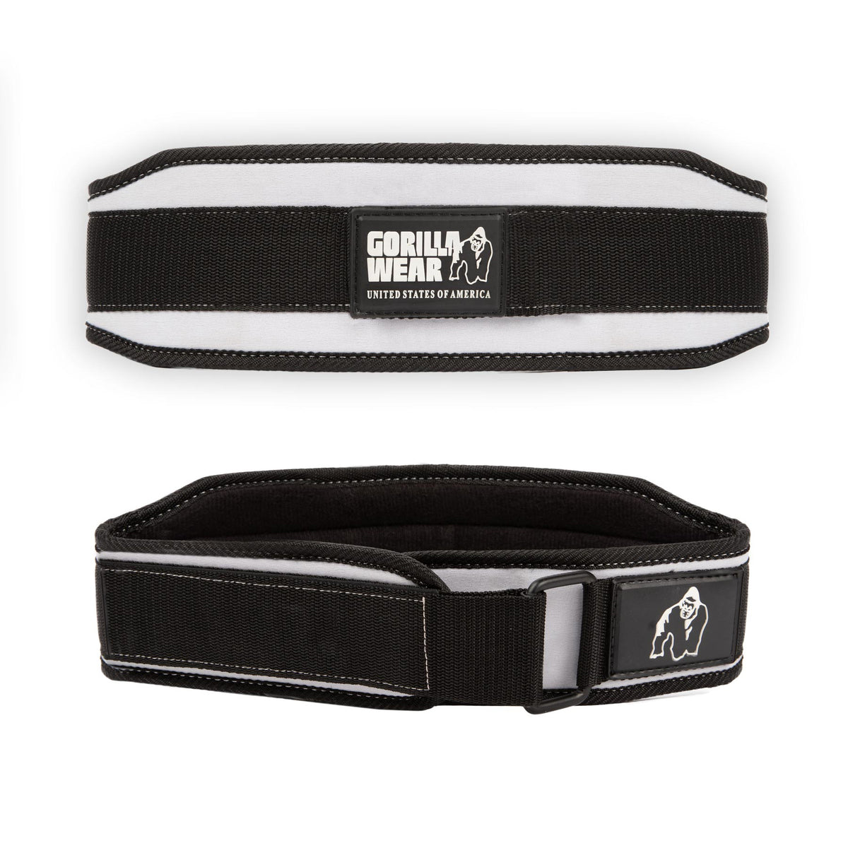 Gorilla Wear 4 Inch Women's Lifting Belt, black/white