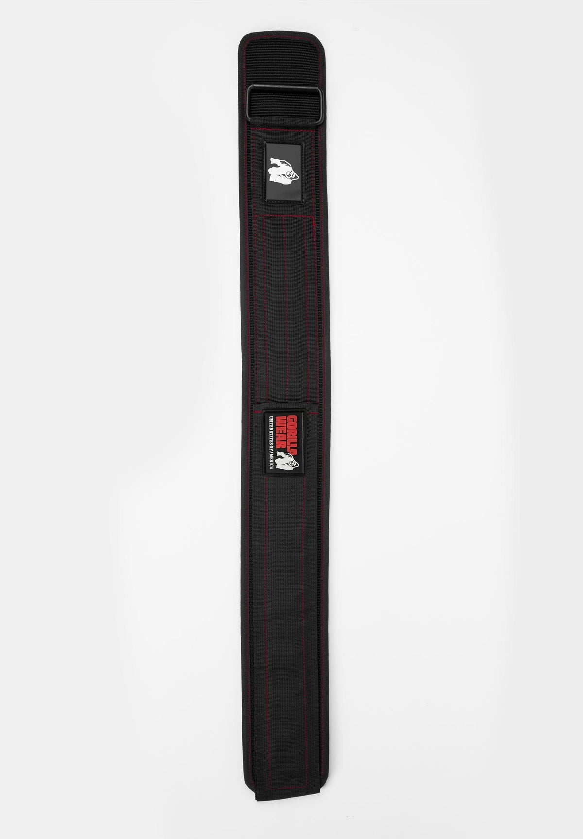 Gorilla Wear 4 Inch Nylon Belt, black/red