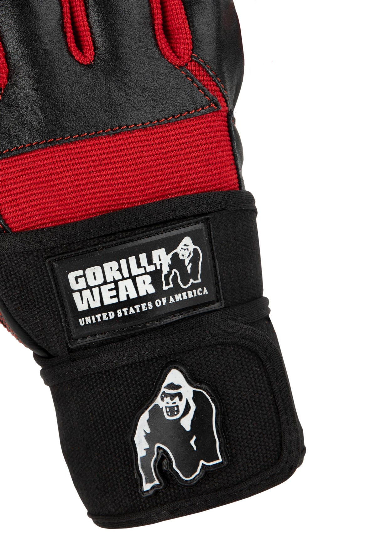 Gorilla Wear Dallas Wrist Wraps Gloves, black/red
