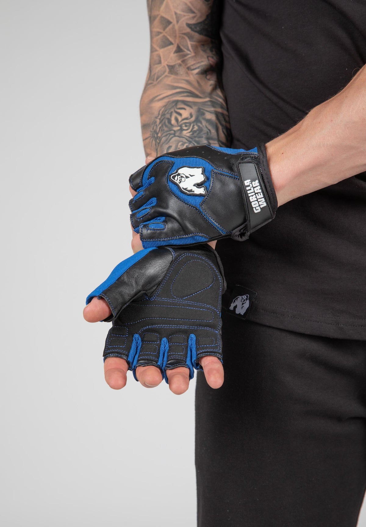 Gorilla Wear Mitchell Training Gloves, black/blue