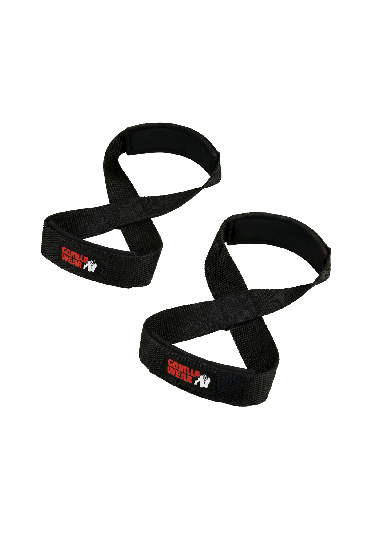Gorilla Wear Figure 8 Lifting Straps, black