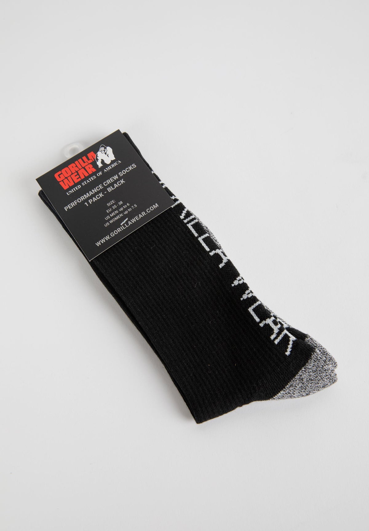 Gorilla Wear Performance Crew Socks, black