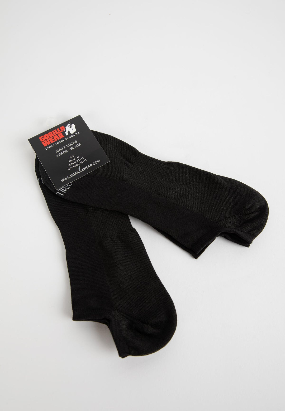 Gorilla Wear Ankle Socks 2-Pack, black