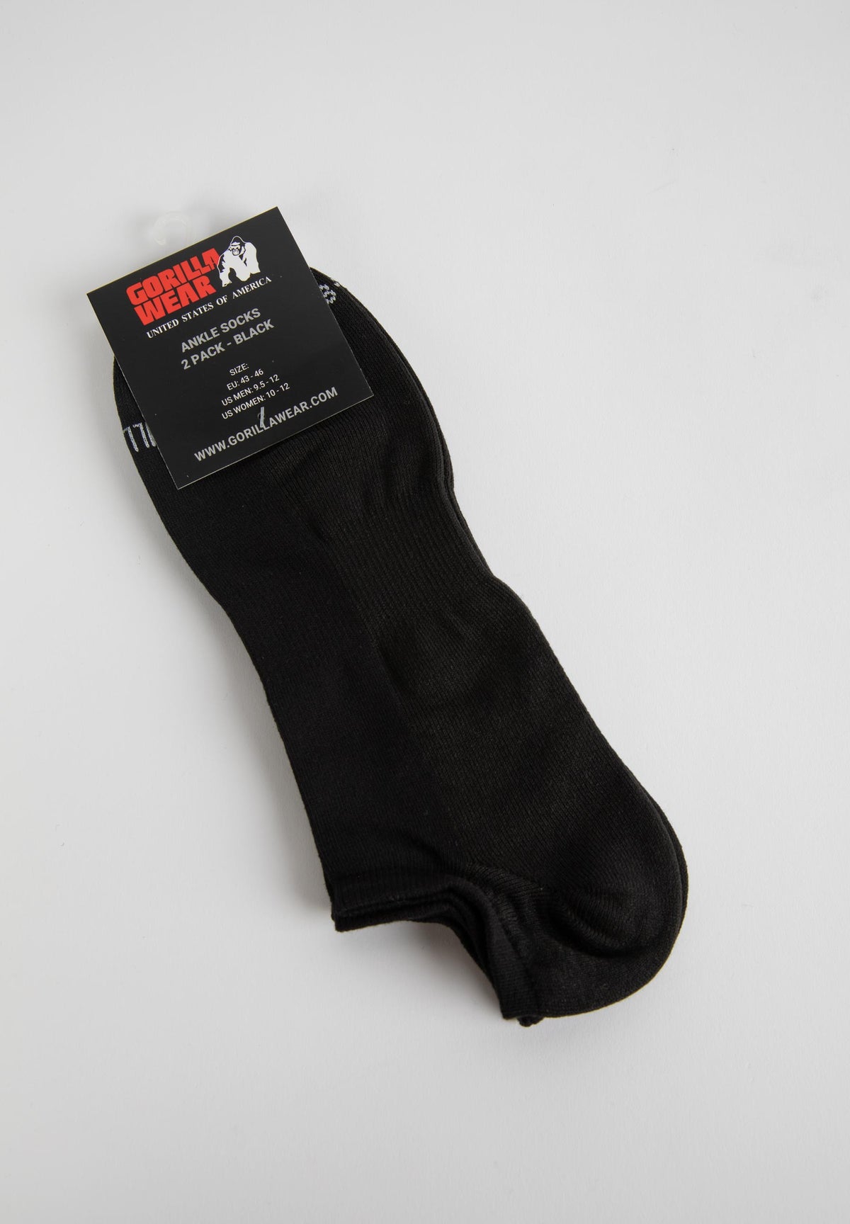 Gorilla Wear Ankle Socks 2-Pack, black
