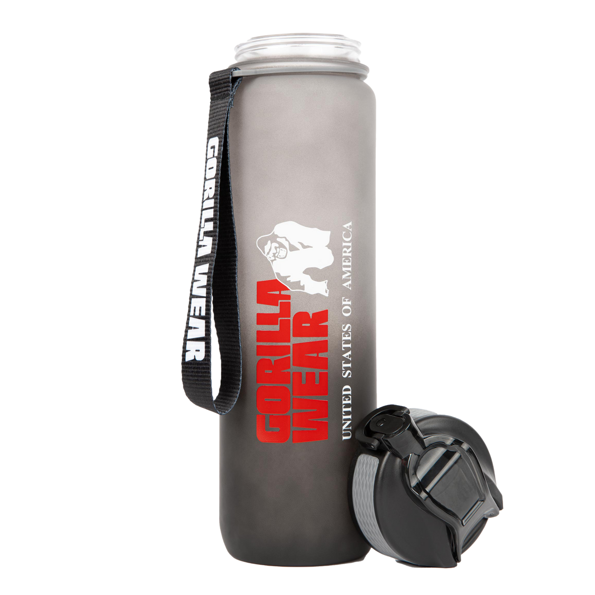 Gorilla Wear Gradient Water Bottle 1000 ml, black/grey