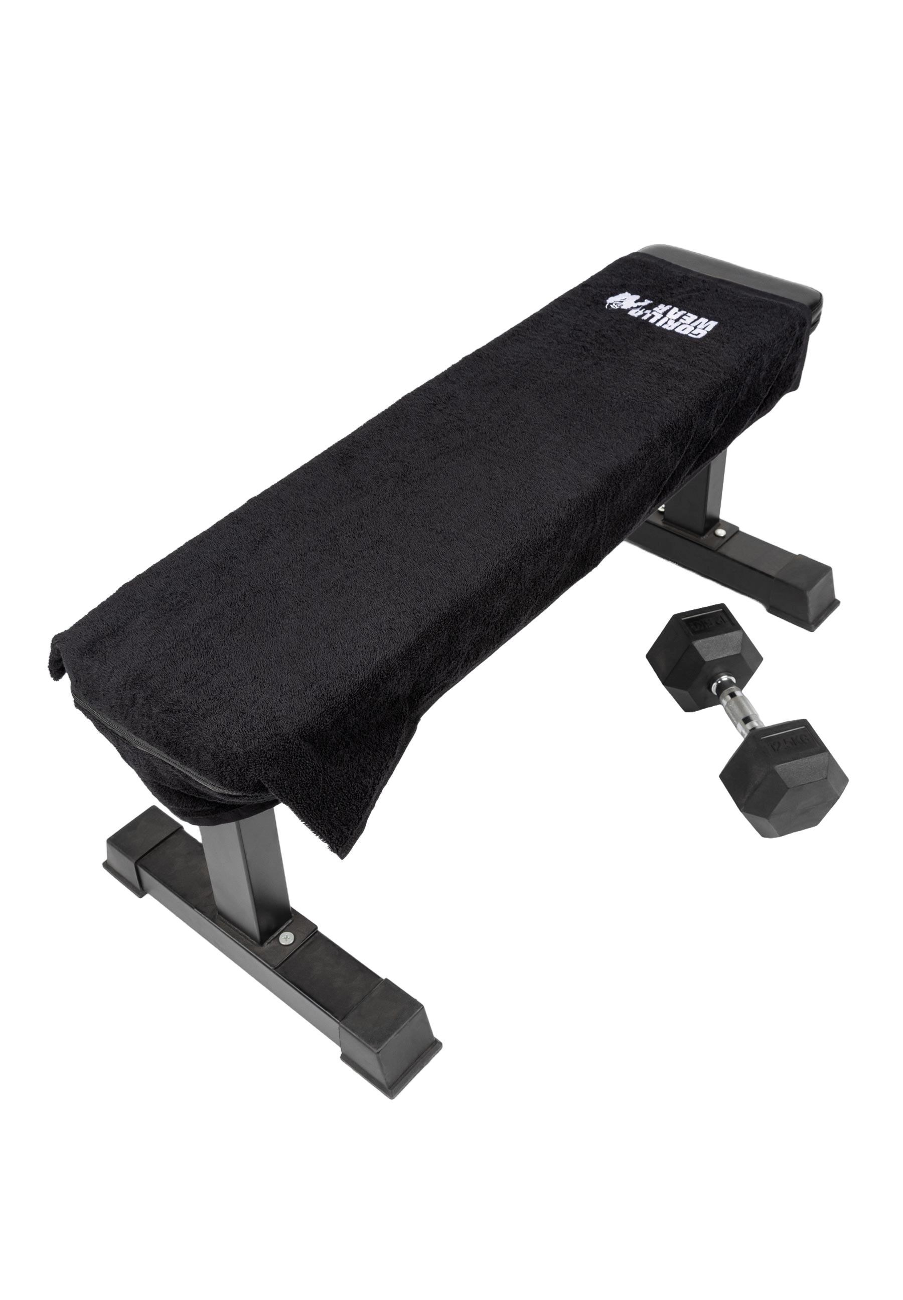Gorilla Wear Zip Pocket Gym Towel, black