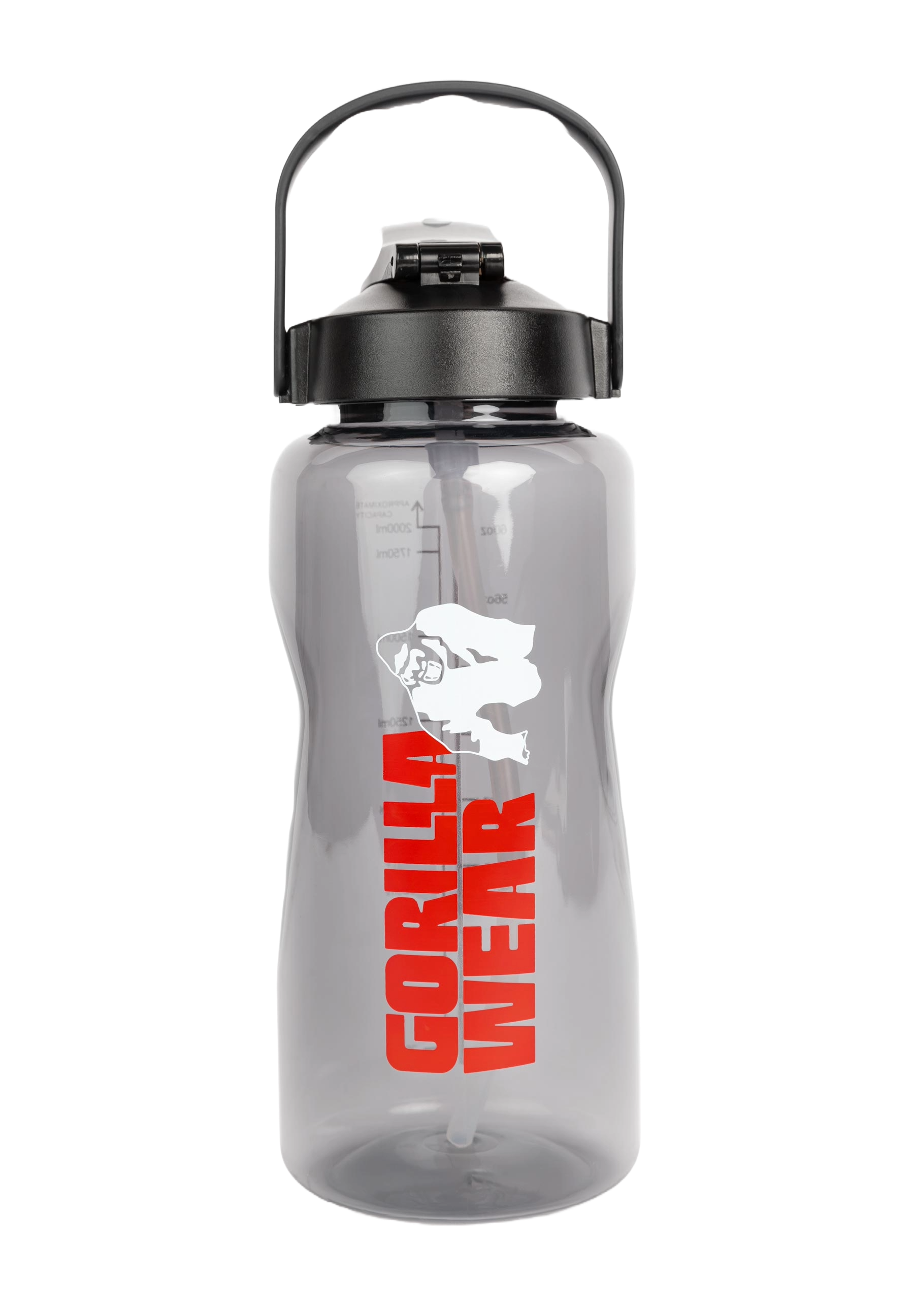 Gorilla Wear Water Bottle With Sleeve 2 L, black