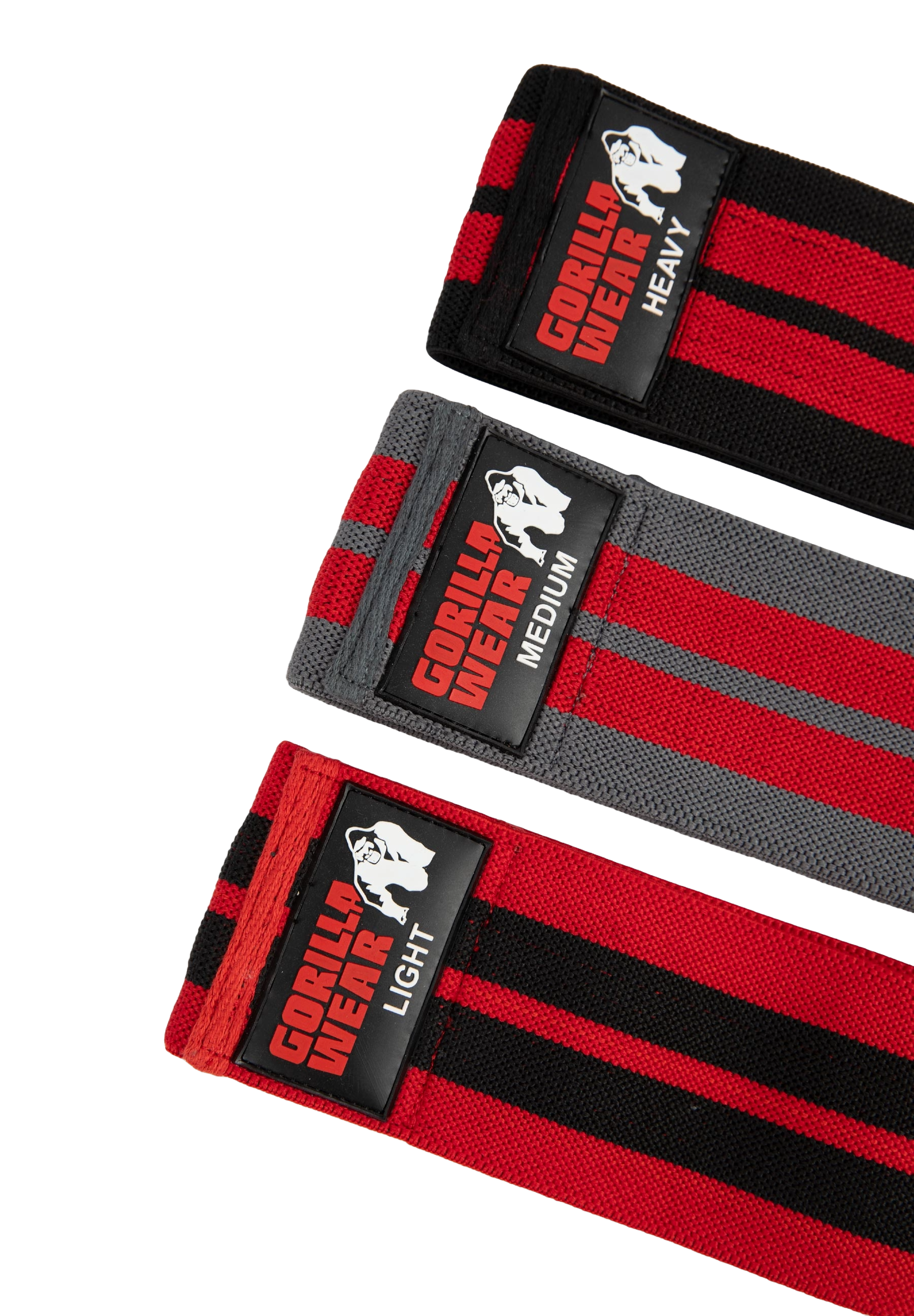 Gorilla Wear Glute Bands 3-Pack, black/red/grey