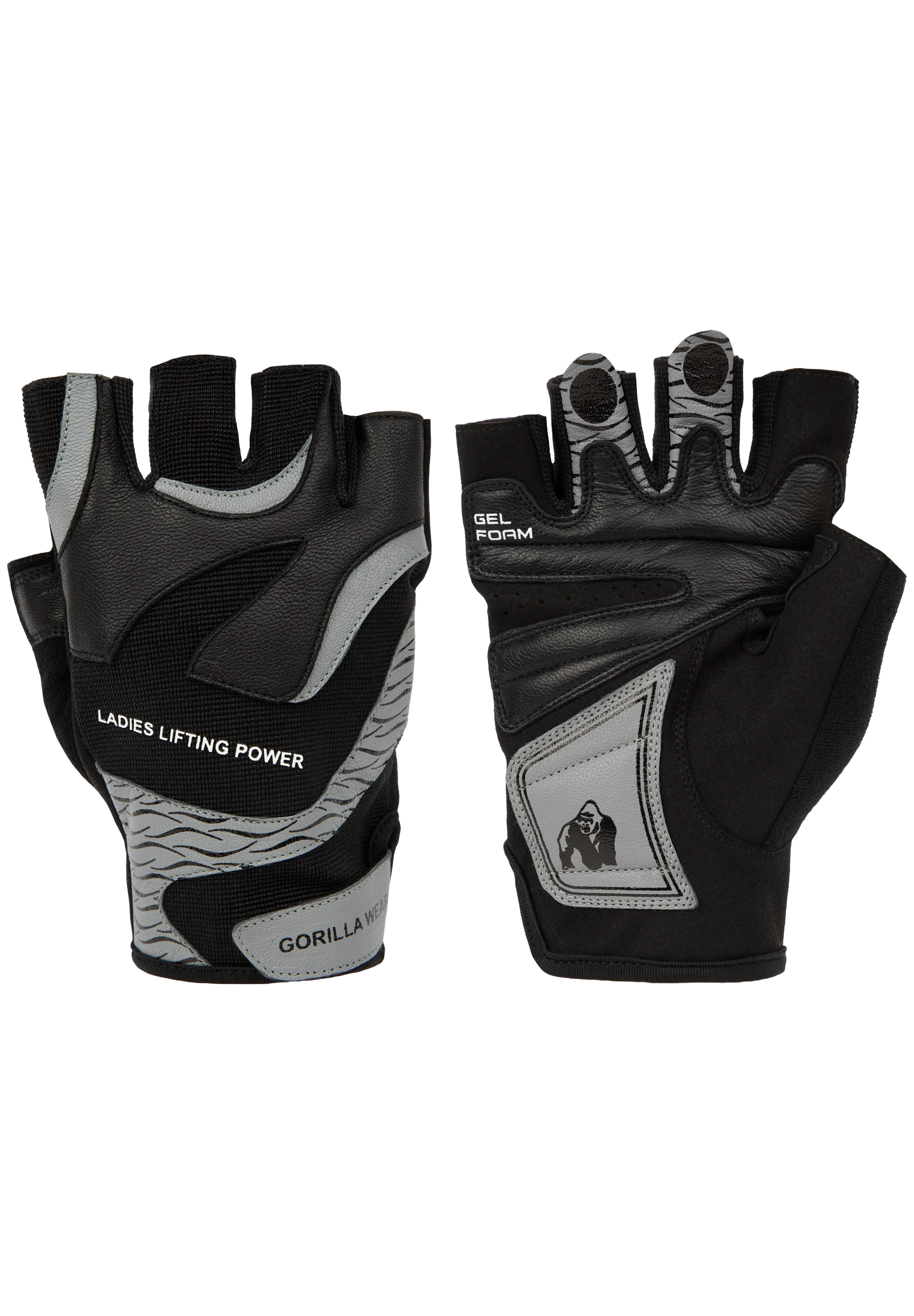 Gorilla Wear Women's Fitness Gloves 2.0, black/grey