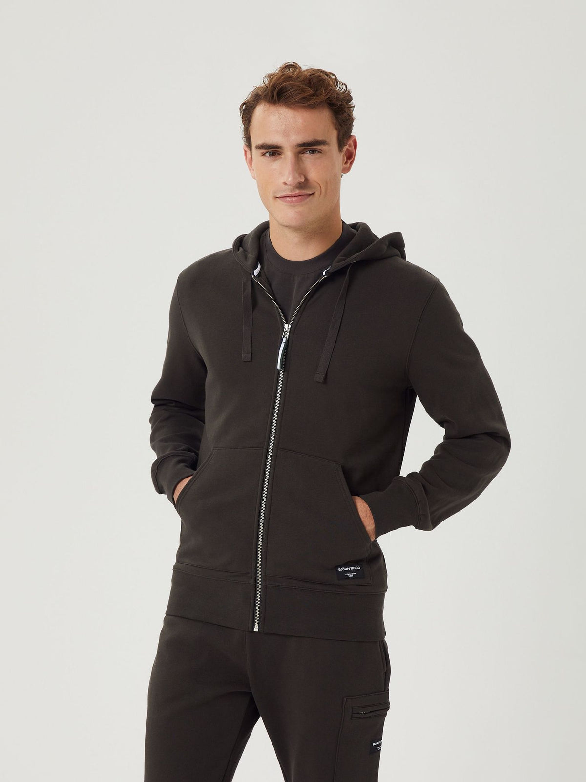 BJÖRN BORG Centre Zip Hoodie Peat