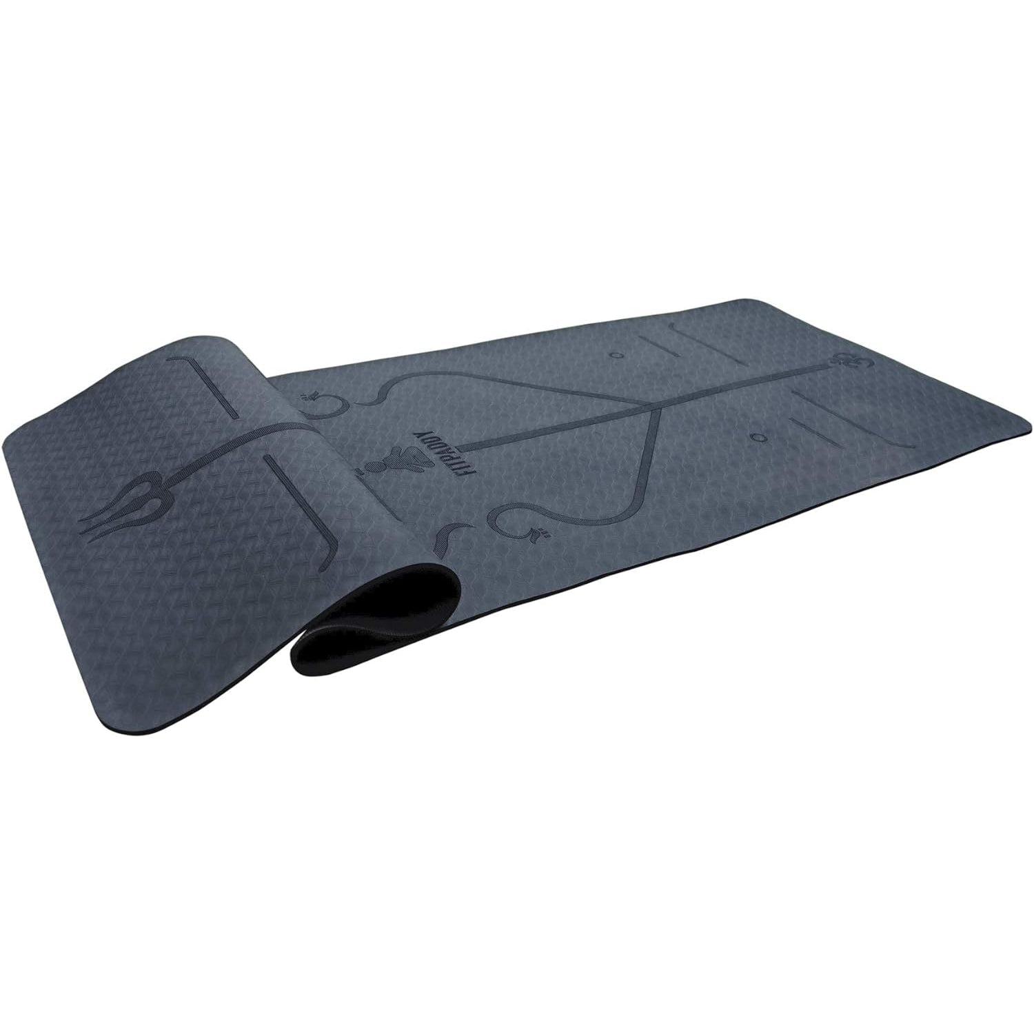 Fitpaddy Yogamatta 183cm Svart