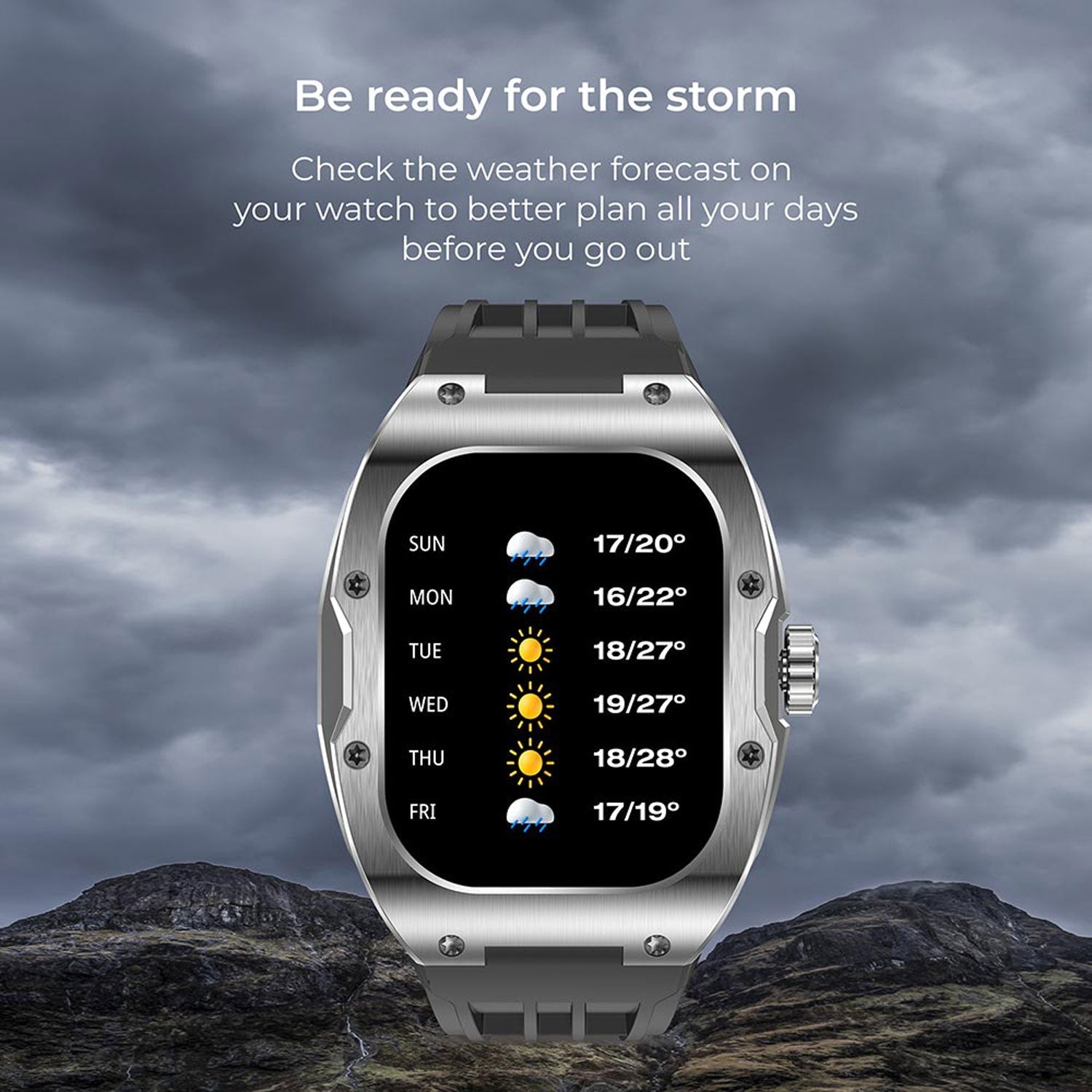 KSIX Smartklocka Hero AMOLED - Svart
