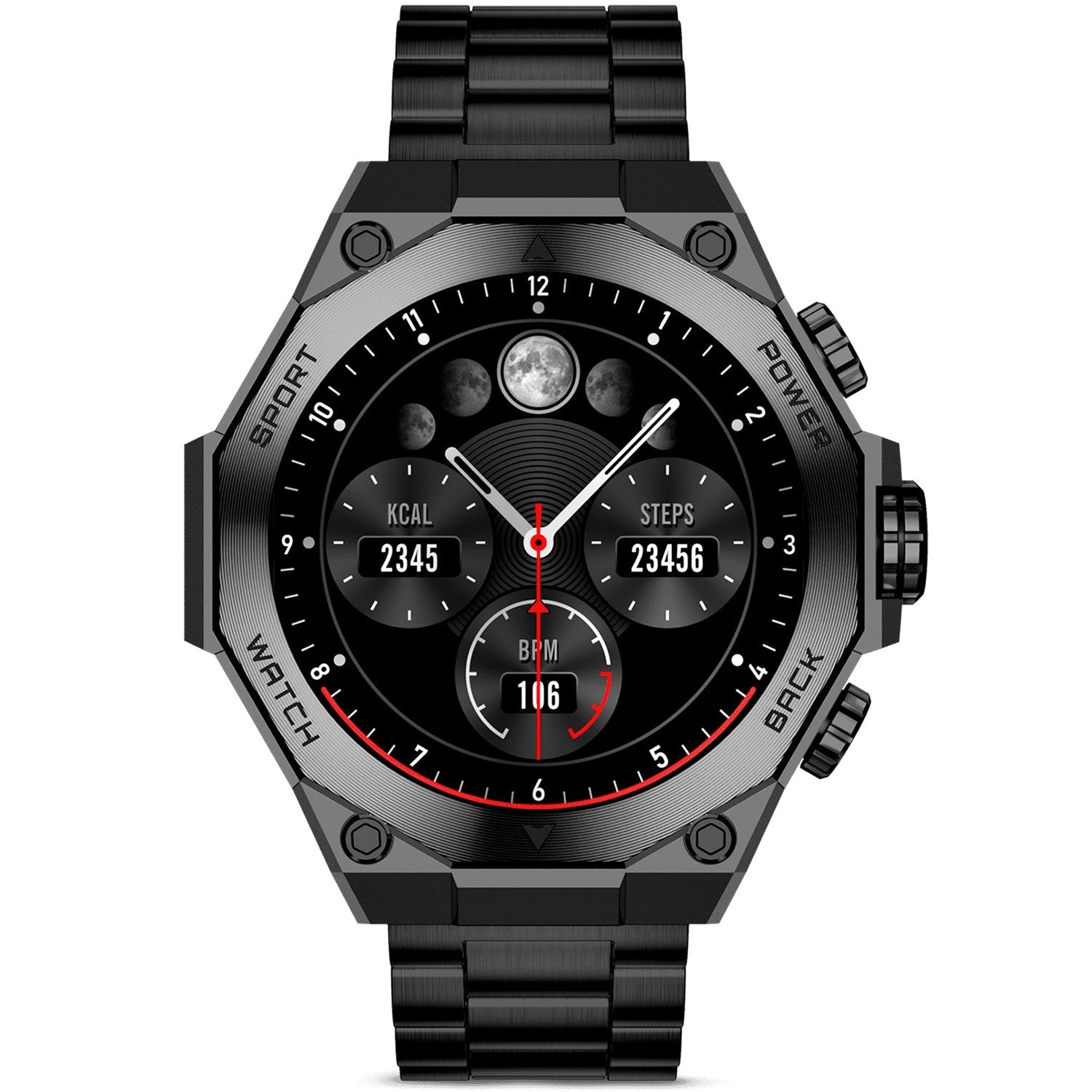 KSIX Smartklocka Titanium - Svart