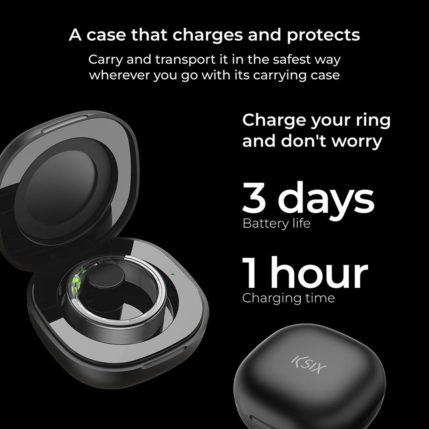 KSIX Smart Ring Saturn - M