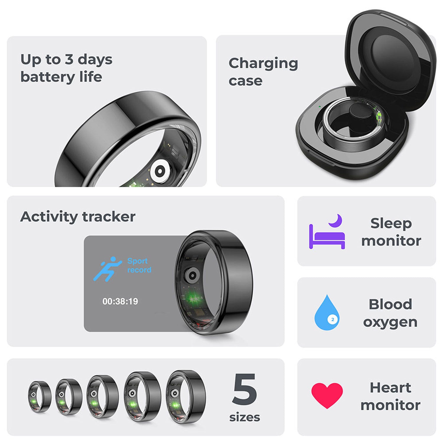 KSIX Smart Ring Saturn - XS