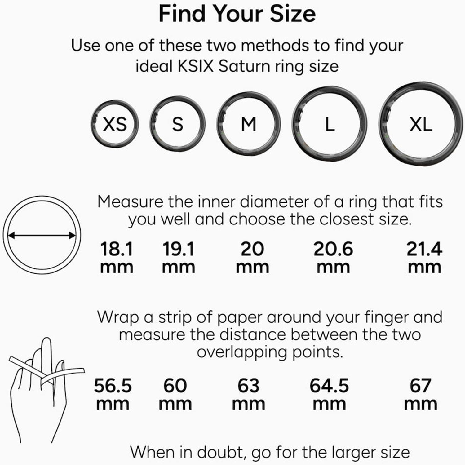 KSIX Smart Ring Saturn - L