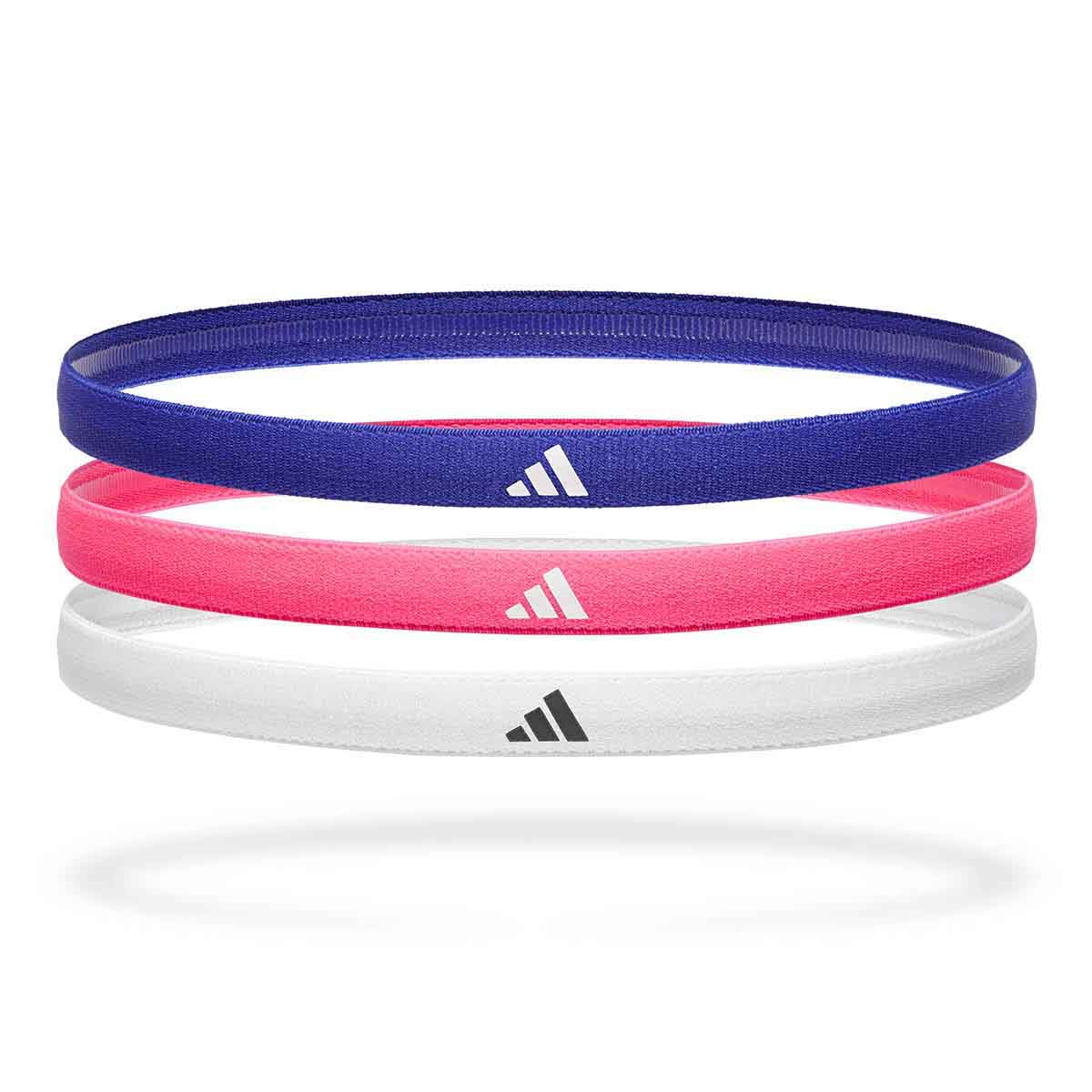 Adidas Hairbands - Set of 3 Lucid Blue/Lucid Pink/White
