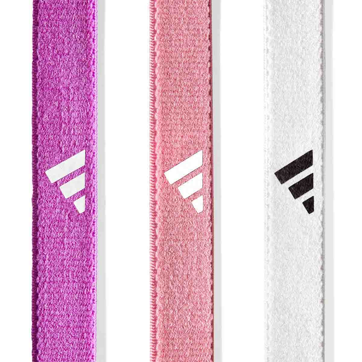 Adidas Hairbands - Set of 3 Purple Burst/Bliss Pink/White