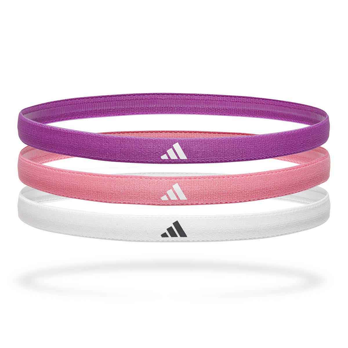 Adidas Hairbands - Set of 3 Purple Burst/Bliss Pink/White