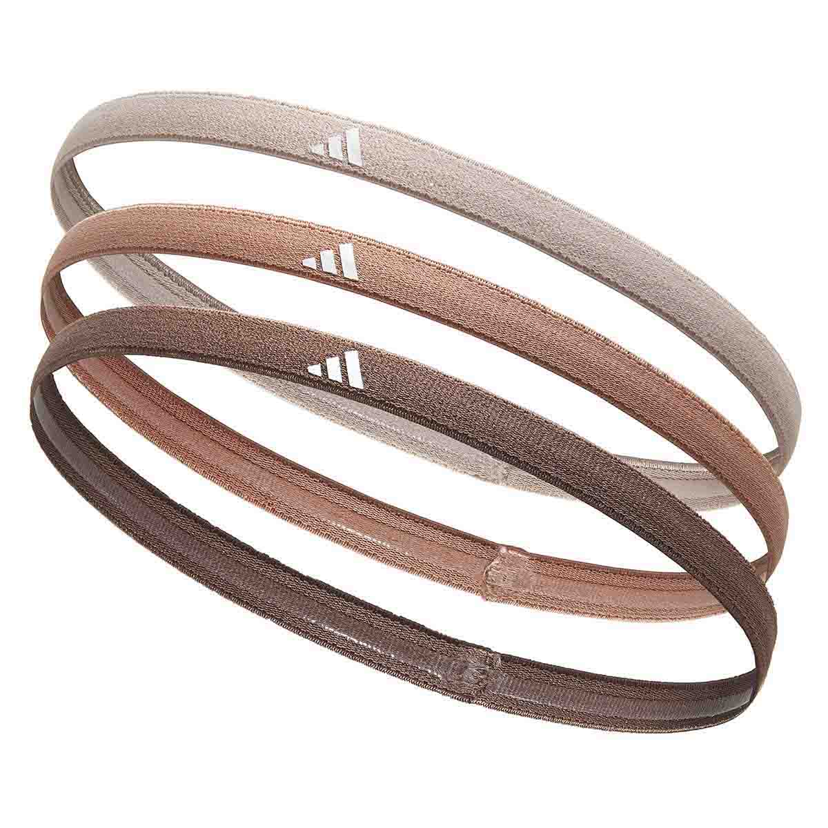 Adidas Hairbands - Set of 3 Taupe/Clay Strata/Earth Strata