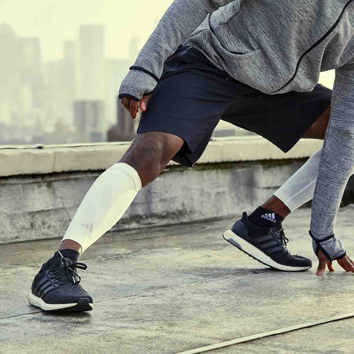 Adidas Compression Calf Sleeves White