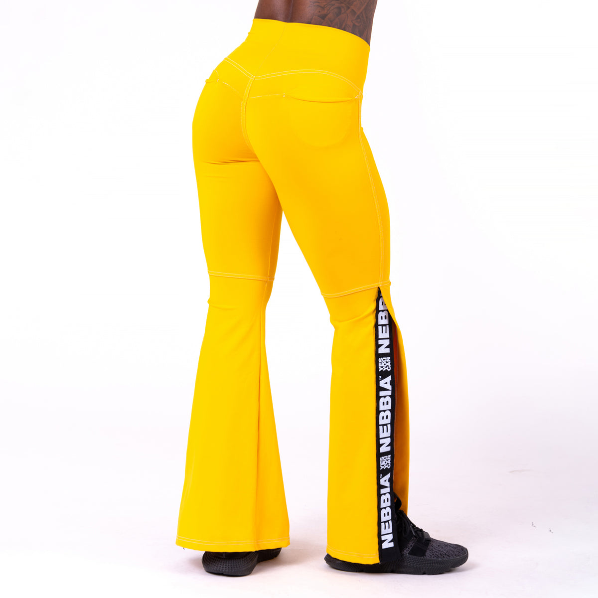 NEBBIA 70’s Fancy Flare Pants, yellow