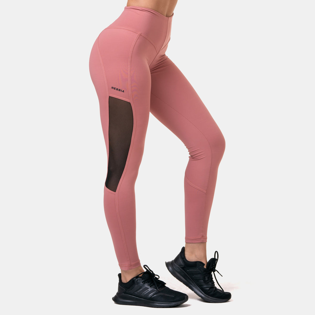 NEBBIA High Waist Mesh Tights, old rose