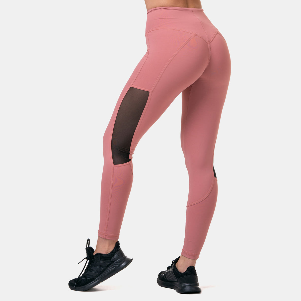 NEBBIA High Waist Mesh Tights, old rose