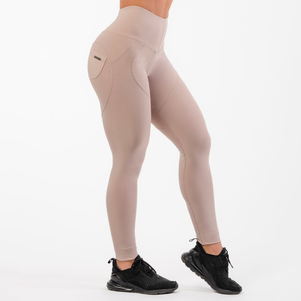 NEBBIA High Waist Bubble Butt Lifting Pants, cream