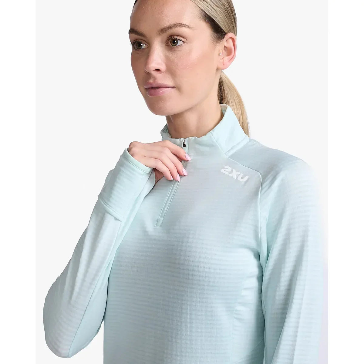 2XU IGNITION 1/4 ZIP Glacier/White Reflective