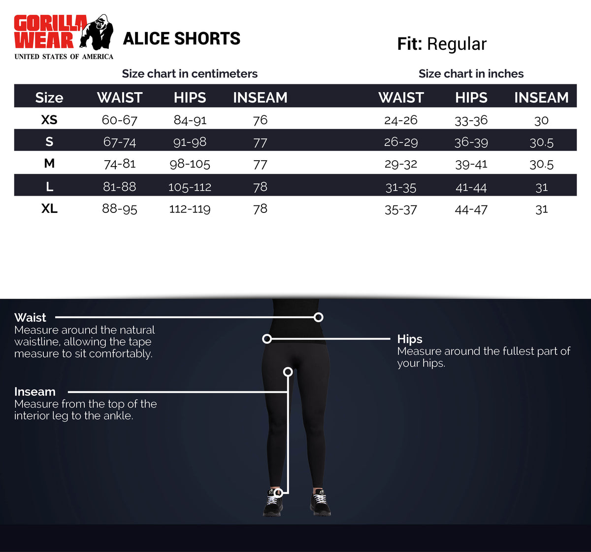 Gorilla Wear Alice Shorts, black