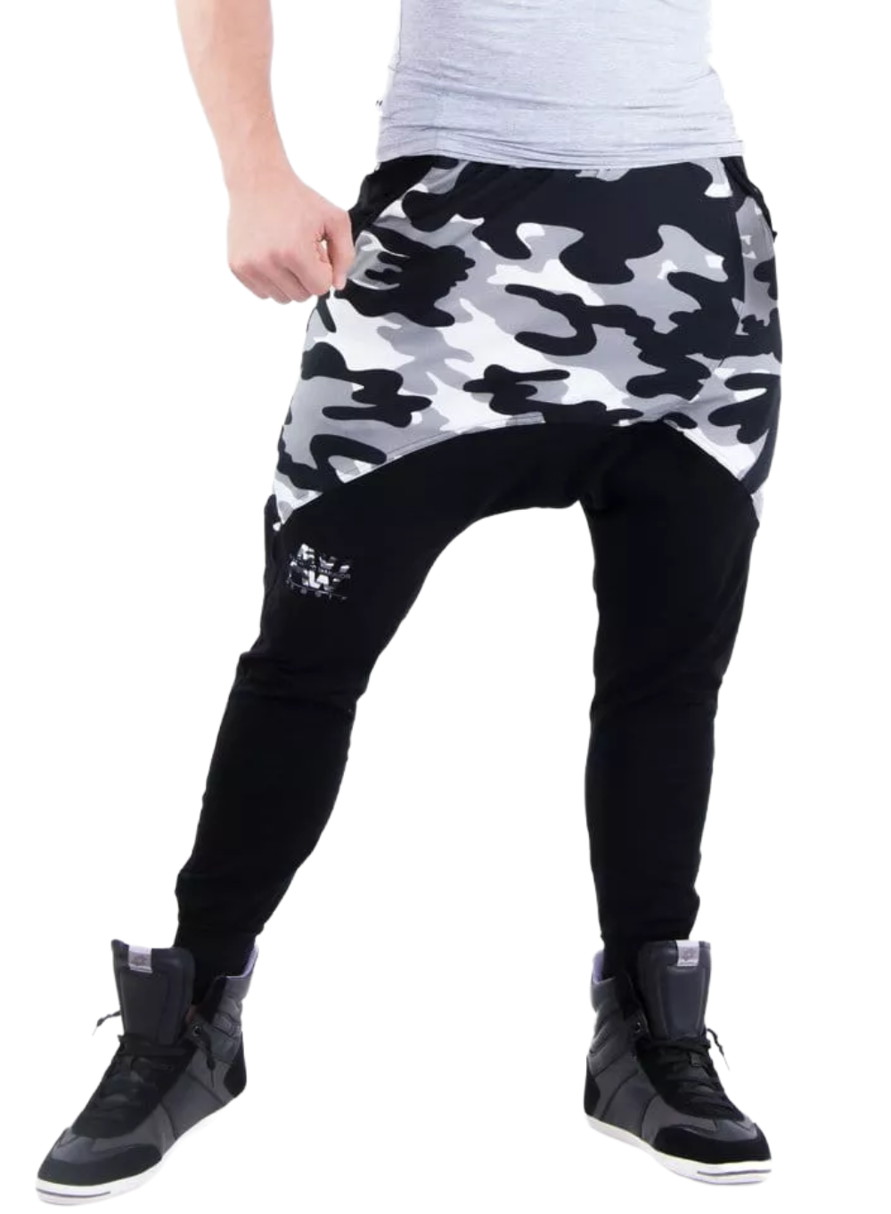 NEBBIA AW Sweatpants, white camo