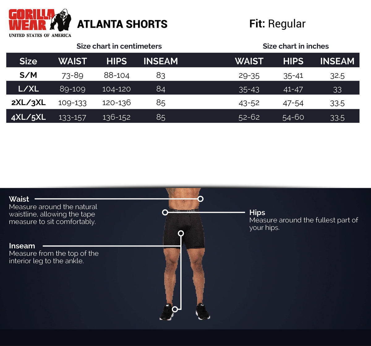 Gorilla Wear Atlanta Shorts, black/green