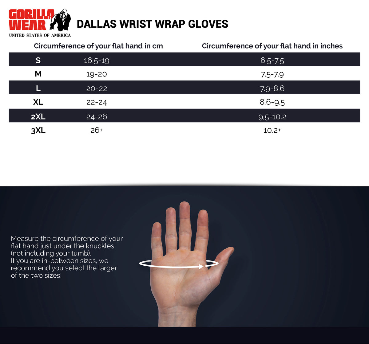 Gorilla Wear Dallas Wrist Wraps Gloves, black/red