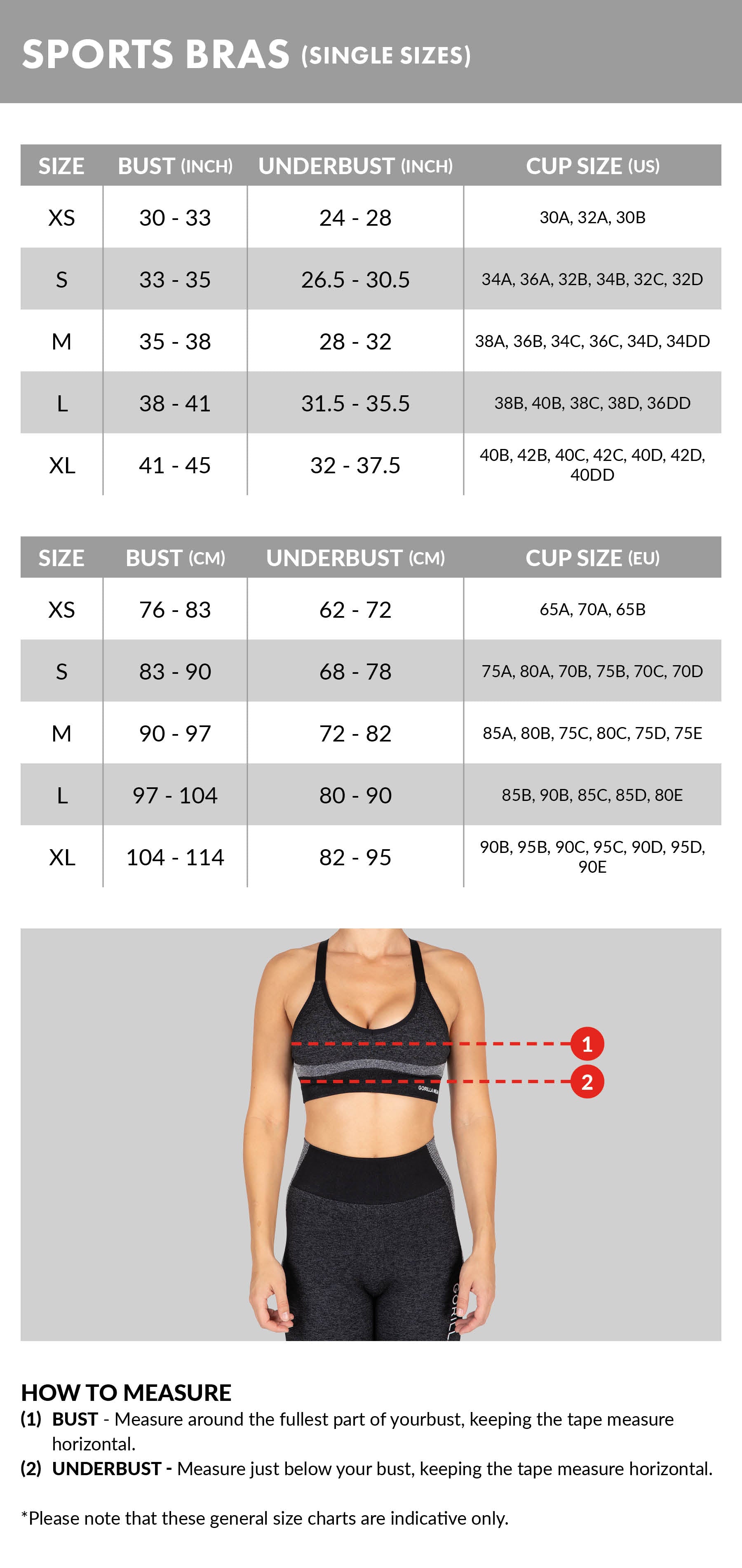 Gorilla Wear Riley High Support Sports Bra, black