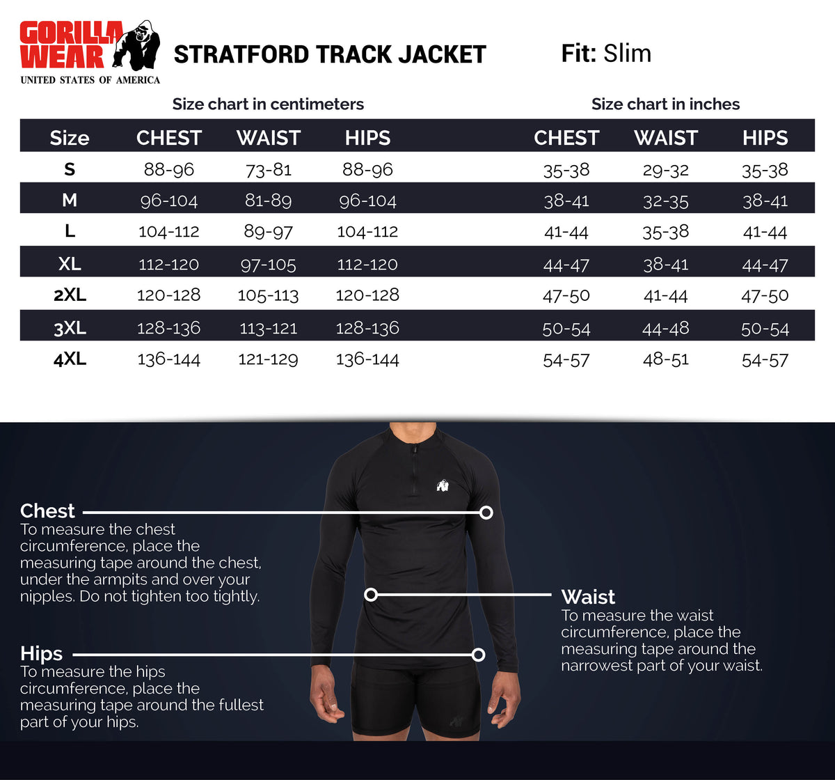 Gorilla Wear Stratford Track Jacket, black