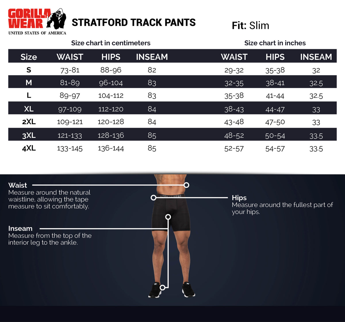 Gorilla Wear Stratford Track Pants, navy